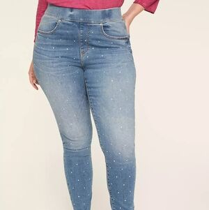 Lane Bryant Embellished Skinny Jeans/Jeggings.  22R